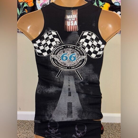 Ride Route 66 Tank Top - Picture 2 of 2